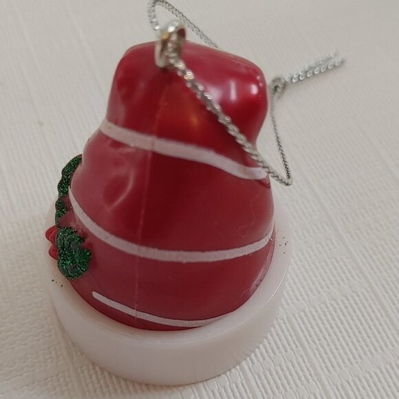 SMALL CHRIS SANTA HAT Christmas Ornament with Holly Berries - Picture 3 of 3